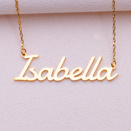 Custom Nameplate Necklace • Dainty Silver Name Jewelry • Minimalist Gift for Grandma • Personalized Women Necklace • Handmade Family Pendant