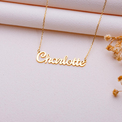 Name Necklace for Mom • Custom Charm Pendant with Name-Minimalist Gift for Her • Handmade Jewelry-Birth Month Personalization-handmade gift