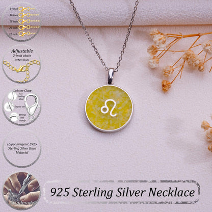 Handmade Jade Astrology Pendant, Leo Aquarius Gemini Zodiac Jewelry, Celestial Birth Sign Necklace, Gift for Women, Unique Horoscope Charm