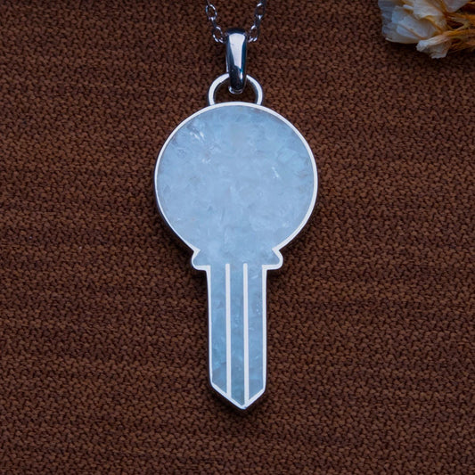 Moonstone Key Necklace –Gold Key Charm with Moonstone Pendant,Handmade Gemstone Jewelry,Crystal Necklace Gift for Her,Moonstone Jewelry Gift