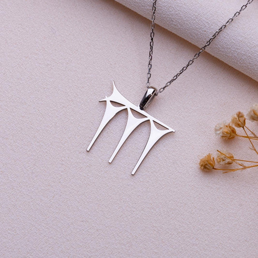 Cuneiform Name Necklace,Sumerian Jewelry,Handwriting Jewelry,Initial Tag-Carabiner Necklace,Name Logo Necklace,Customizable Charm,Gift Ideas