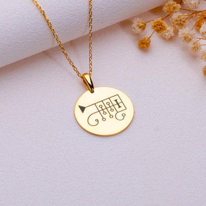 Ronove Sigil Pendant Necklace: 14K Gold Plated 925 Sterling Silver Talisman