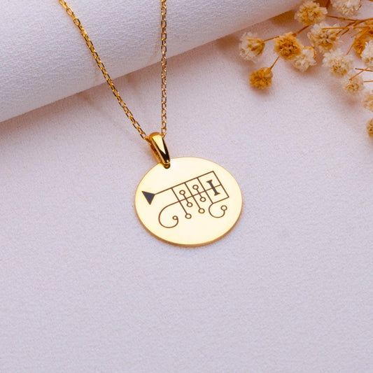 Ronove Sigil Pendant Necklace: 14K Gold Plated 925 Sterling Silver Talisman