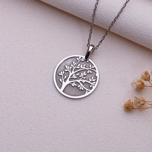 Tree of Life Necklace,Handmade Silver or Gold Family Tree Pendant, Dainty Statement Jewelry,Gift for Her, Pendant Necklace,Tree Life Jewelry