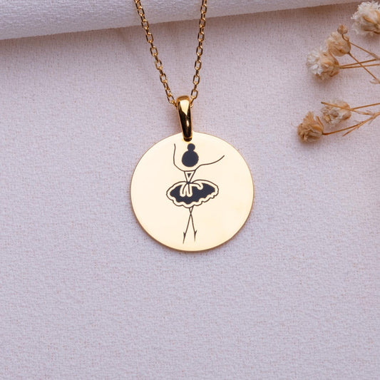 Ballerina Necklace,Personalized Ballerina Jewelry,Minimalist Dance Gift for Her,Birthday Gifts, Personalized Gifts for Dancers,Handmade Gift