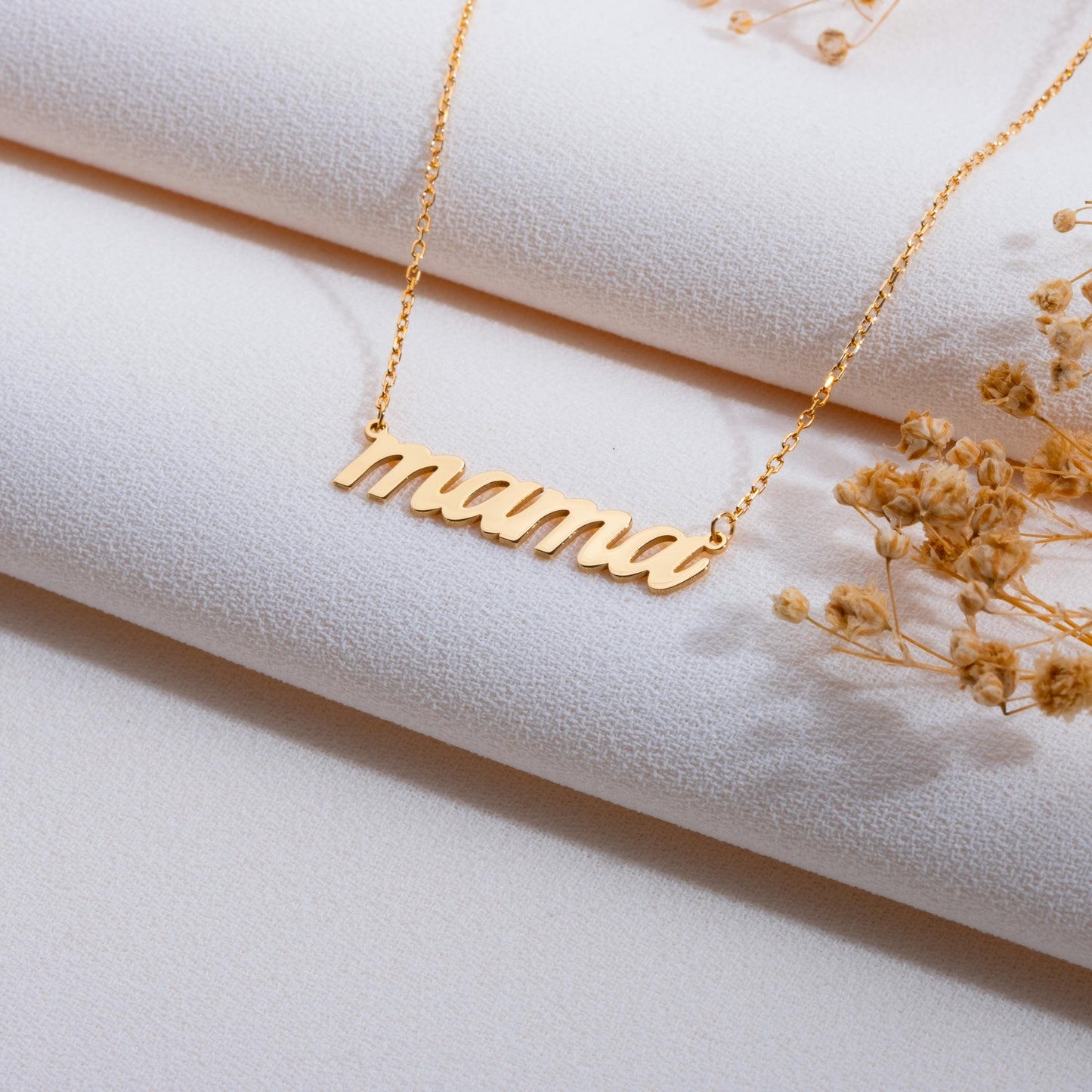 Mama Necklace, Custom Nameplate Necklace,Silver or Gold Dainty Gift for Mom,Personalized Mama Jewelry, Necklace for Women, Mom Gift,handmade