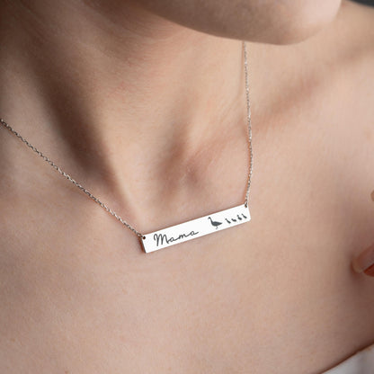 Mom Bar Necklace, Gold Name Bar Jewelry, Custom Personalized Necklace for Mom, New Mom Gift, Mothers Day Gift, Personalized Jewelry for Her