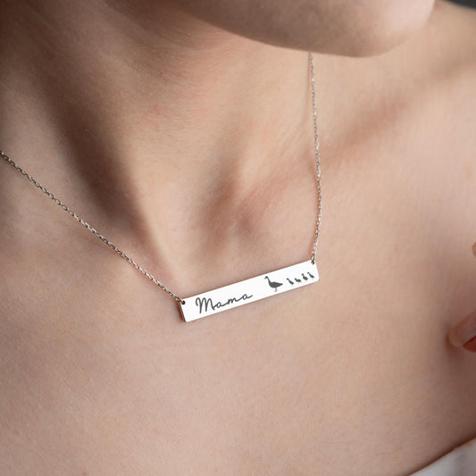 Mom Bar Necklace, Gold Name Bar Jewelry, Custom Personalized Necklace for Mom, New Mom Gift, Mothers Day Gift, Personalized Jewelry for Her