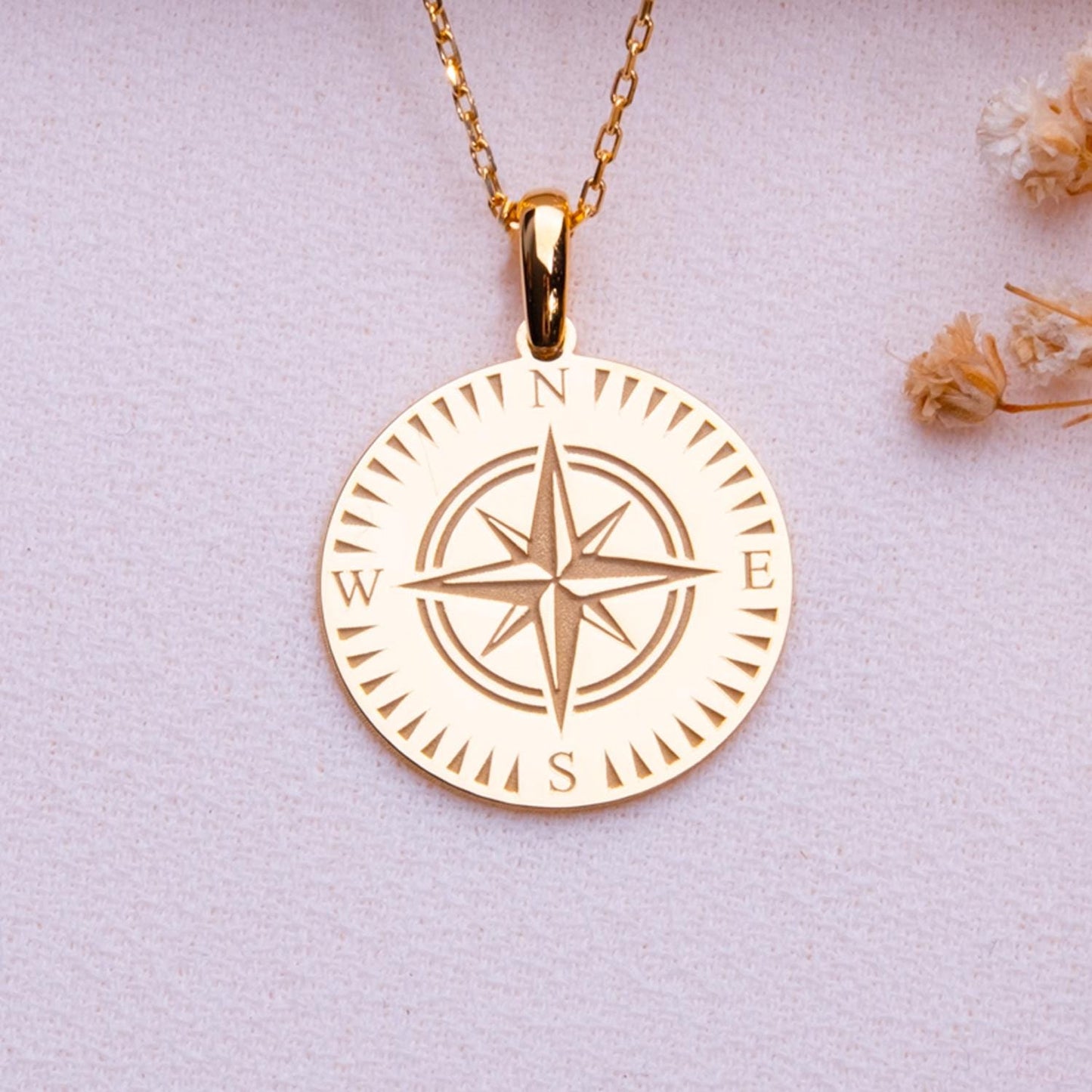 Compass Necklace • Compass Pendant • Silver Charm Necklace • Locket Necklace•North Star Jewelry•Coordinate Gift for Him•Mens Womens Compass