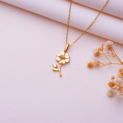 Cosmos Flower Necklace • October Birth Flower Jewelry • Floral Birthflower Pendant • Mama Sister Gift • Birth Month Necklace•Gift for Women