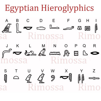 Personalized Egyptian Hieroglyphics Necklace • Gold Ankh Pendant • Custom Name Jewelry-Ancient Egypt Symbol-Mythology Talisman Gift for Her.