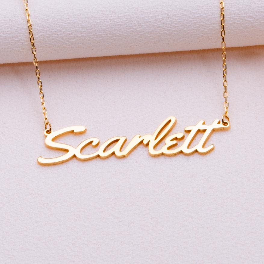 Initial Name Necklace • Unique Handmade Gift for Mom • Custom Name Jewelry • Dainty Pendant for Birthday or Valentine Present-Gift for wife
