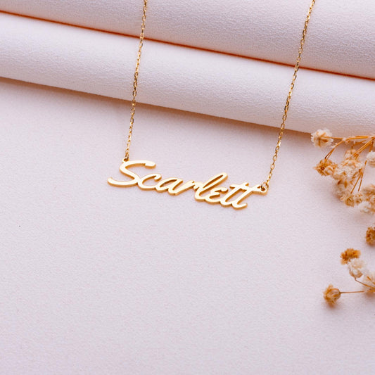 Initial Name Necklace • Unique Handmade Gift for Mom • Custom Name Jewelry • Dainty Pendant for Birthday or Valentine Present-Gift for wife