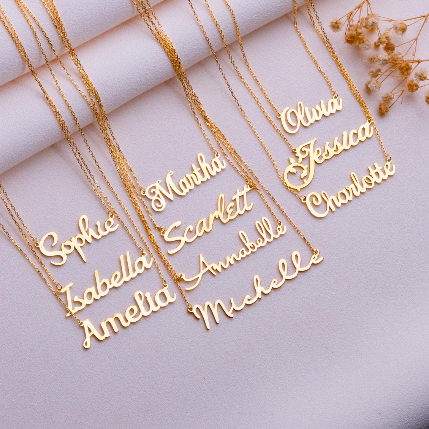 Custom Name Necklace - Gold Name Plate Necklace - Personalized Name Jewelry - Necklace with Name - Mother's Day Gift - Gift for Her-handmade