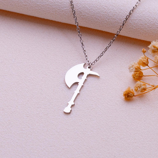 Battle Axe Necklace for Men • Viking Weapon Pendant • Fantasy Warrior Jewelry • Gothic Axe Charm-Medieval Norse Sword Necklace-Gift for Him