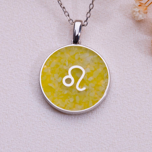 Handmade Jade Astrology Pendant, Leo Aquarius Gemini Zodiac Jewelry, Celestial Birth Sign Necklace, Gift for Women, Unique Horoscope Charm