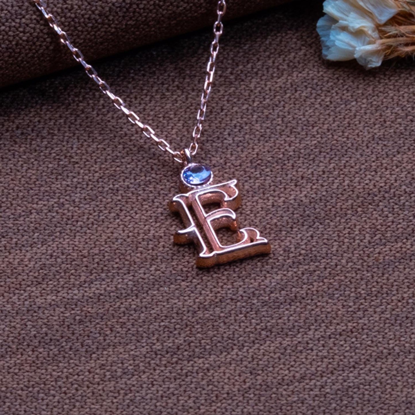 Custom Initial Birthstone Necklace – Personalized Silver Charm, Letter Pendant Jewelry, Birthstone Gift for Her, Handmade Birthday Gift Idea