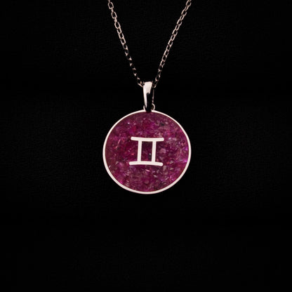 Garnet Zodiac Necklace-Capricorn Sagittarius Scorpio Jewelry-Celestial Star Sign Pendant-Birthday Gift for Her-Horoscope Mothers Day Gift