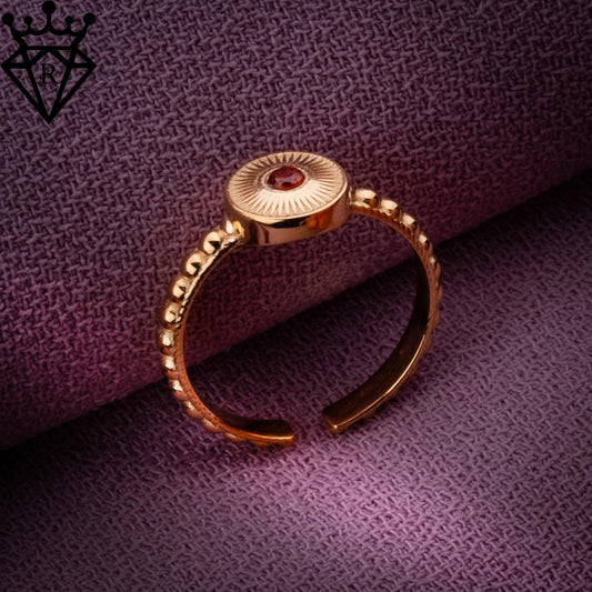 Adjustable Birthstone Gold Ring, 14K Gold or Silver Signet Ring, Custom Dainty Statement Jewelry, Handmade Women’s Birthstone Gift