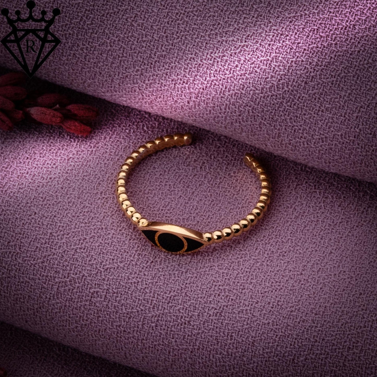 Adjustable Evil Eye Ring-Handmade 14K Gold or Silver Dainty Evil Eye Jewelry,Protection Ring,Unique Gift for Her,Anniversary Jewelry