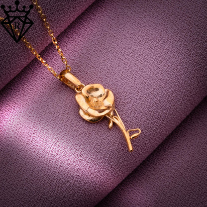 Poppy Flower Necklace–August Birth Flower Jewelry,Birth Month Charm Pendant,Red Flower Gift,Dainty Gold Birthflower Jewelry for Her