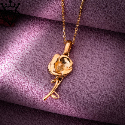 Poppy Flower Necklace–August Birth Flower Jewelry,Birth Month Charm Pendant,Red Flower Gift,Dainty Gold Birthflower Jewelry for Her