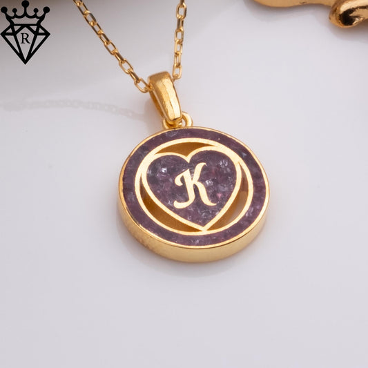 Garnet Initial Necklace – 14K Gold Plated 925 Sterling Silver Rectangle Pendant – January Birthstone Jewelry – Personalized Gift for Her