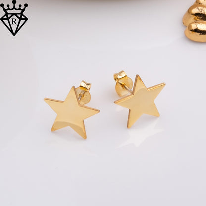 Gold Star Earrings–Tiny Star Studs,Fun Unique Star Jewelry,Silver North Star Stud Earrings,Minimal Celestial Gold Earrings for Women Girls