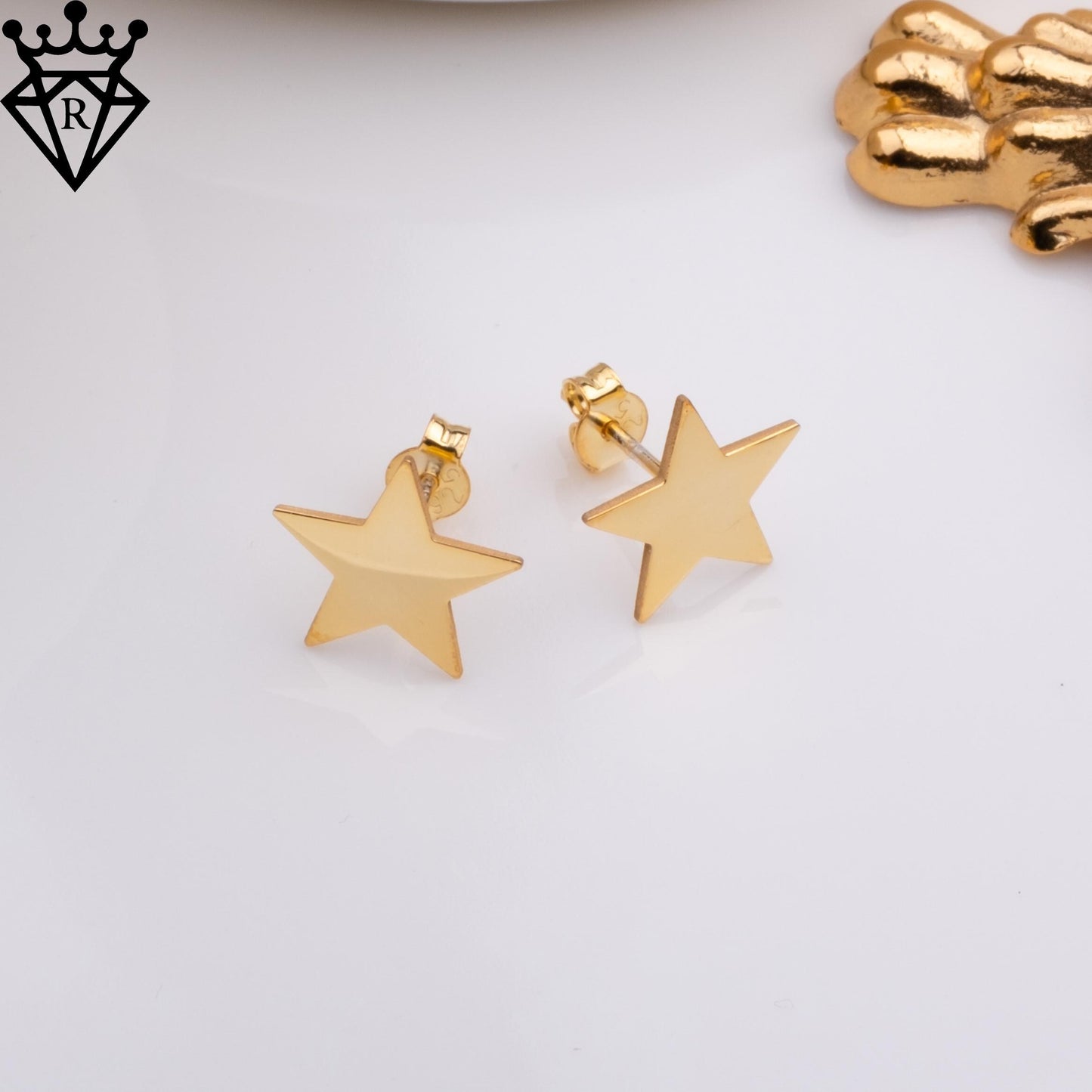 Gold Star Earrings–Tiny Star Studs,Fun Unique Star Jewelry,Silver North Star Stud Earrings,Minimal Celestial Gold Earrings for Women Girls