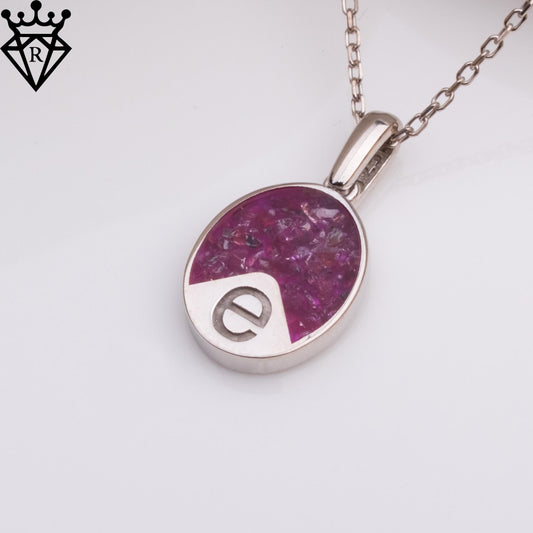 Garnet Initial Necklace–Personalized Birthstone Jewelry,Custom Initial Pendant,Handmade Necklace Gift for Mom,Anniversary Wedding UniqueGift