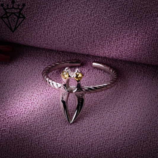 Adjustable Dagger Ring – Gold Sword Ring for Women, Elden Ring-Inspired Medieval Jewelry, Silver Signet Style, Birthstone Ring, Gift for Her