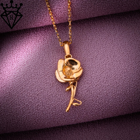 Poppy Flower Necklace–August Birth Flower Jewelry,Birth Month Charm Pendant,Red Flower Gift,Dainty Gold Birthflower Jewelry for Her