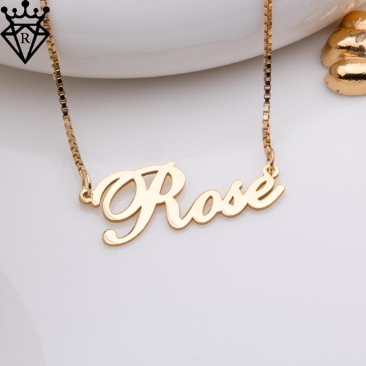 Custom Name Necklace – Silver Personalized Name Jewelry, Handmade Script Letter Pendant Gift for Her, Customizable Silver Nameplate Chain