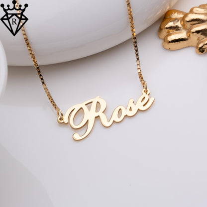 Custom Name Necklace – Silver Personalized Name Jewelry, Handmade Script Letter Pendant Gift for Her, Customizable Silver Nameplate Chain