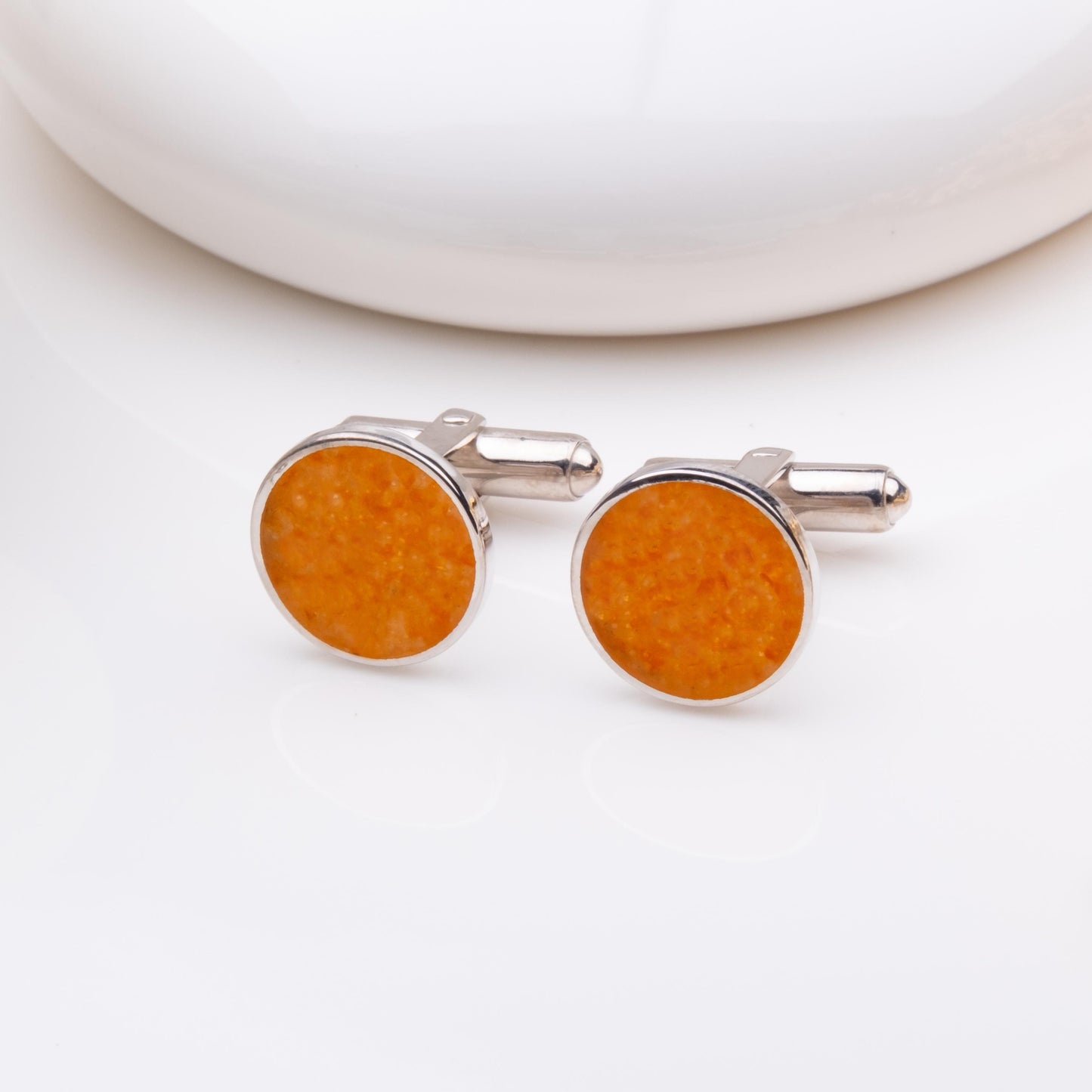 Amber Stone Cufflinks, 925 Sterling Silver Cuff Links for Men,Natural Baltic Amber Jewelry, Groom Gift, Wedding Accessory