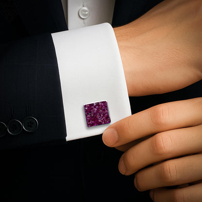 Garnet Stone Cuff Links, Silver Cufflinks for Men, Garnet Jewelry,Formal Cufflinks, Anniversary Gift