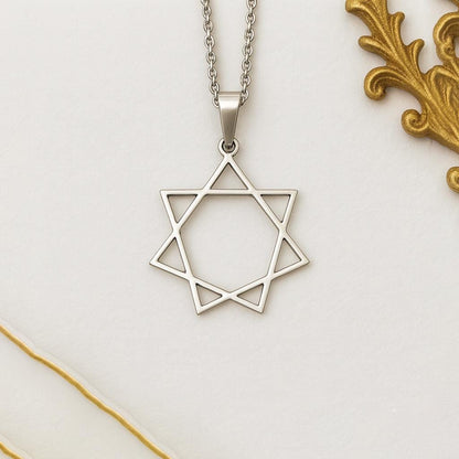 Seven Pointed Star Necklace | 925 Sterling Silver | Heptagram Occult Symbol | Meaningful Spiritual Gift