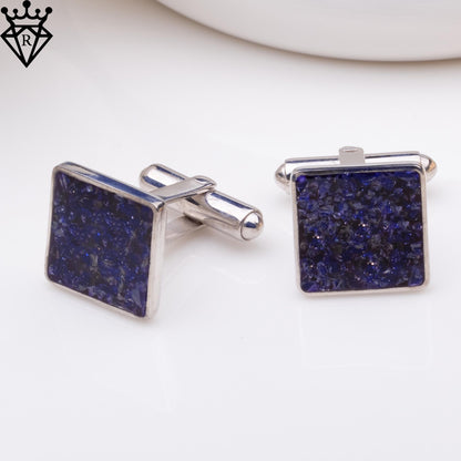 Blue Goldstone Cufflinks, Mens Jewelry, Anniversary Gift, Groomsmen Gifts, Wedding Gifts, Christmas Gift, Gifts for Dad, Boyfriend
