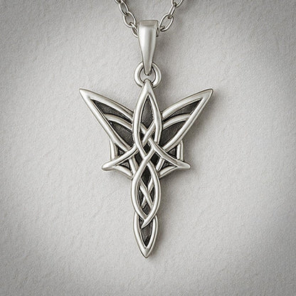 Handmade Elven Star Necklace | 925 Sterling Silver | Fantasy Elvish Symbol | Mythical Gift