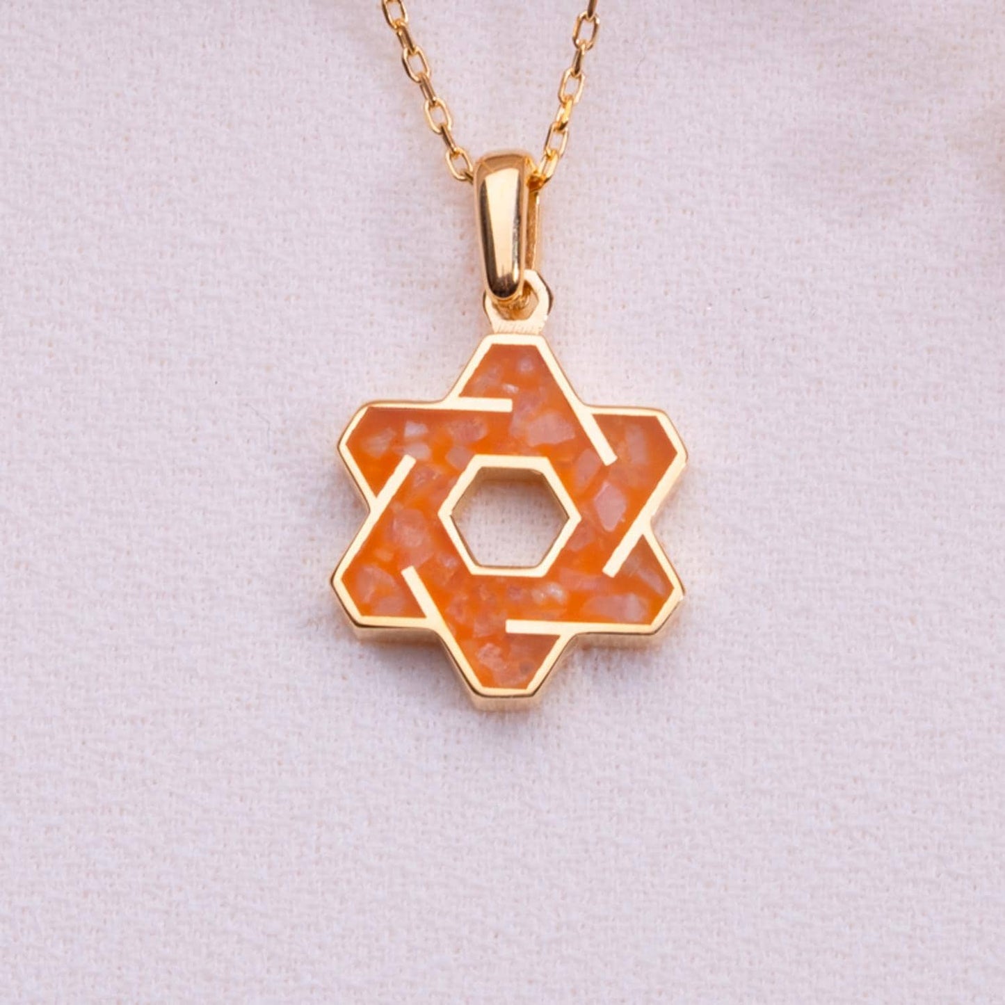 Orange Agate Pendant Necklace: Handmade Sterling Silver Gemstone Jewelry