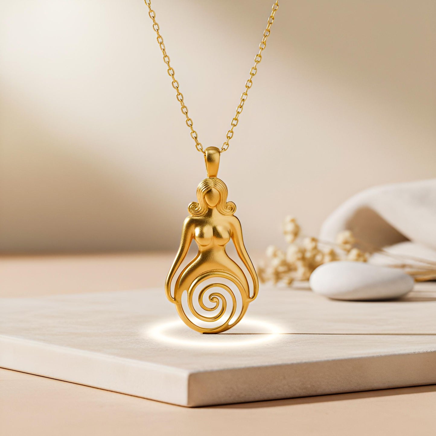 Spiral Goddess Necklace | 925 Sterling Silver | Symbolic Feminine Design | Empowerment & New Beginnings