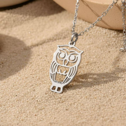 Owl Pendant Necklace | 925 Sterling Silver for Nature Lovers | Minimalist Woodland Style | Meaningful Gift for Her