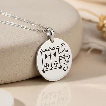 Orobas Sigil Necklace | 925 Sterling Silver Pendant | Gothic Occult Symbol | Spiritual Protection Gift