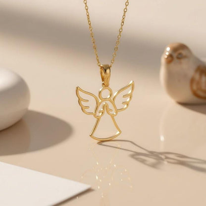Guardian Angel Necklace | 925 Sterling Silver Women | Archangel Michael Faith Style | Religious Protection Gift