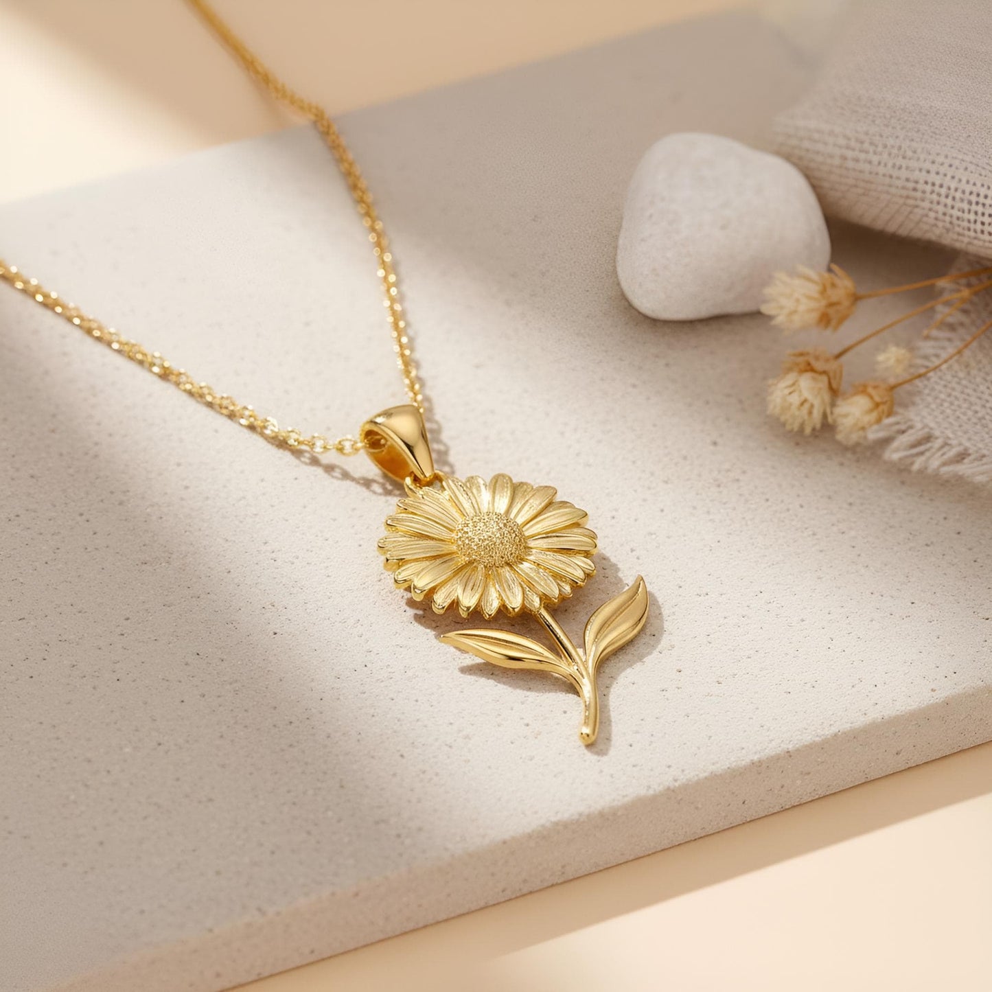 Gerbera Daisy Necklace | 925 Sterling Silver Women | Botanical Floral Jewelry | Birthday and Mothers Day Gift