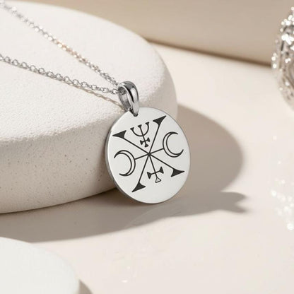 Decarabie Sigil Necklace | 925 Sterling Silver Gothic Jewelry | Occult Air Spirit Symbol | Mystical Protection Gift
