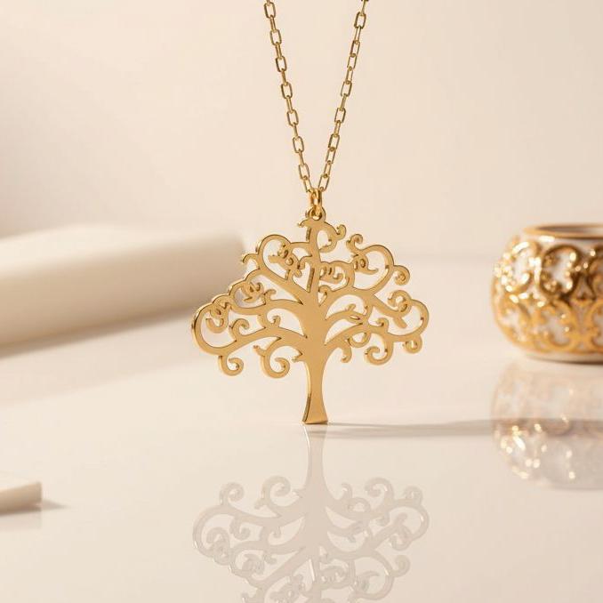 Tree of Life Necklace | 925 Sterling Silver Women | Symbolic Nature Jewelry | Meaningful Family Gift