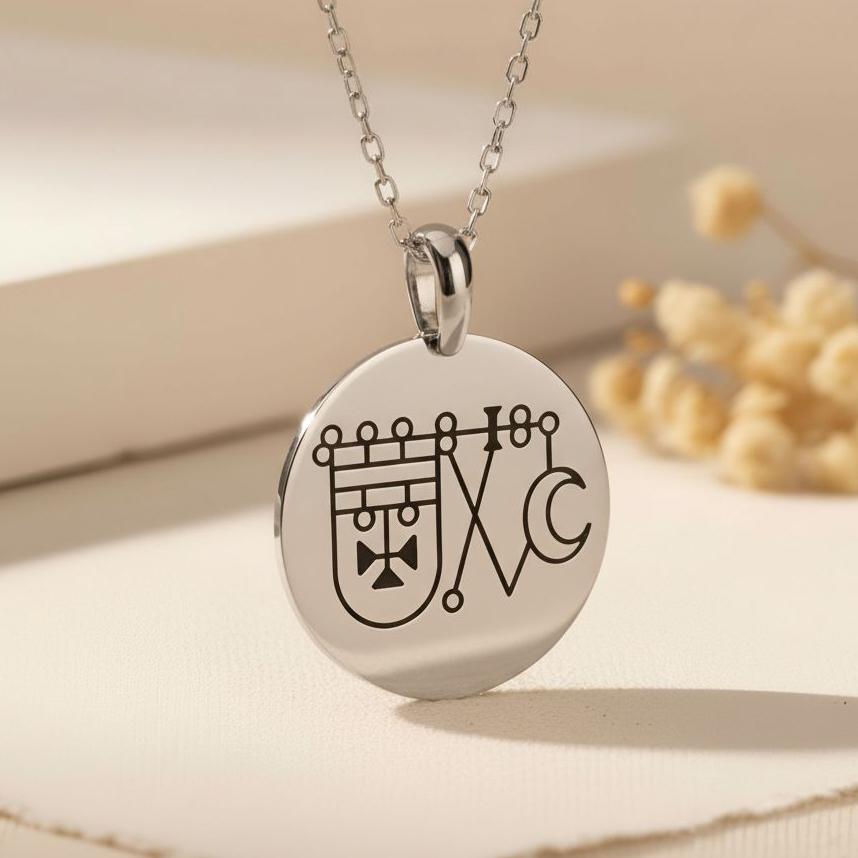 Bathin Sigil Necklace | 925 Sterling Silver Unisex Jewelry | Gothic Occult Symbol | Meaningful Spiritual Gift