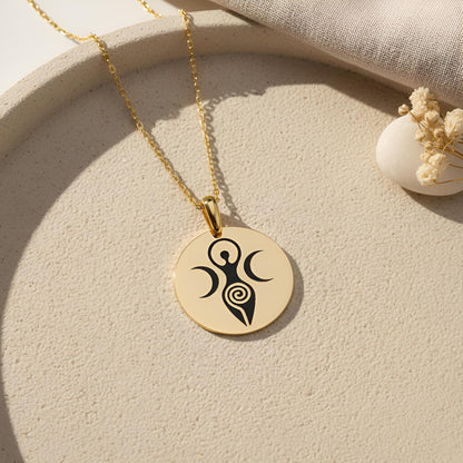 Spiral Goddess Necklace | 925 Sterling Silver Jewelry | Feminine Energy Sacred Symbol | Spiritual Empowerment Gift