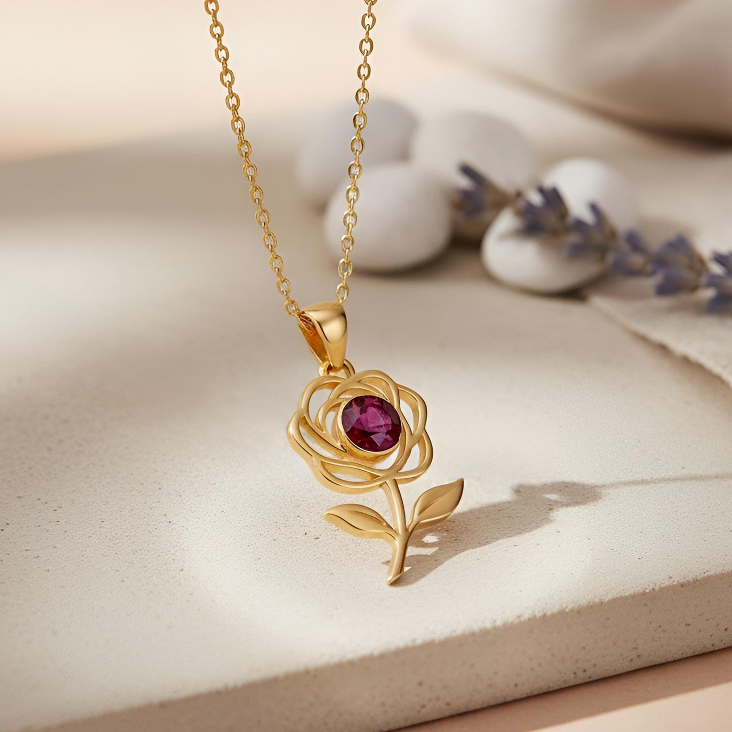 Rose Flower Necklace | 925 Sterling Silver | Romantic Floral Symbolism | Meaningful Love Gift